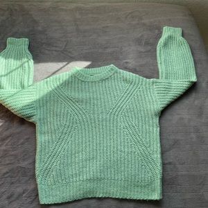 Blue/Green knit sweater.